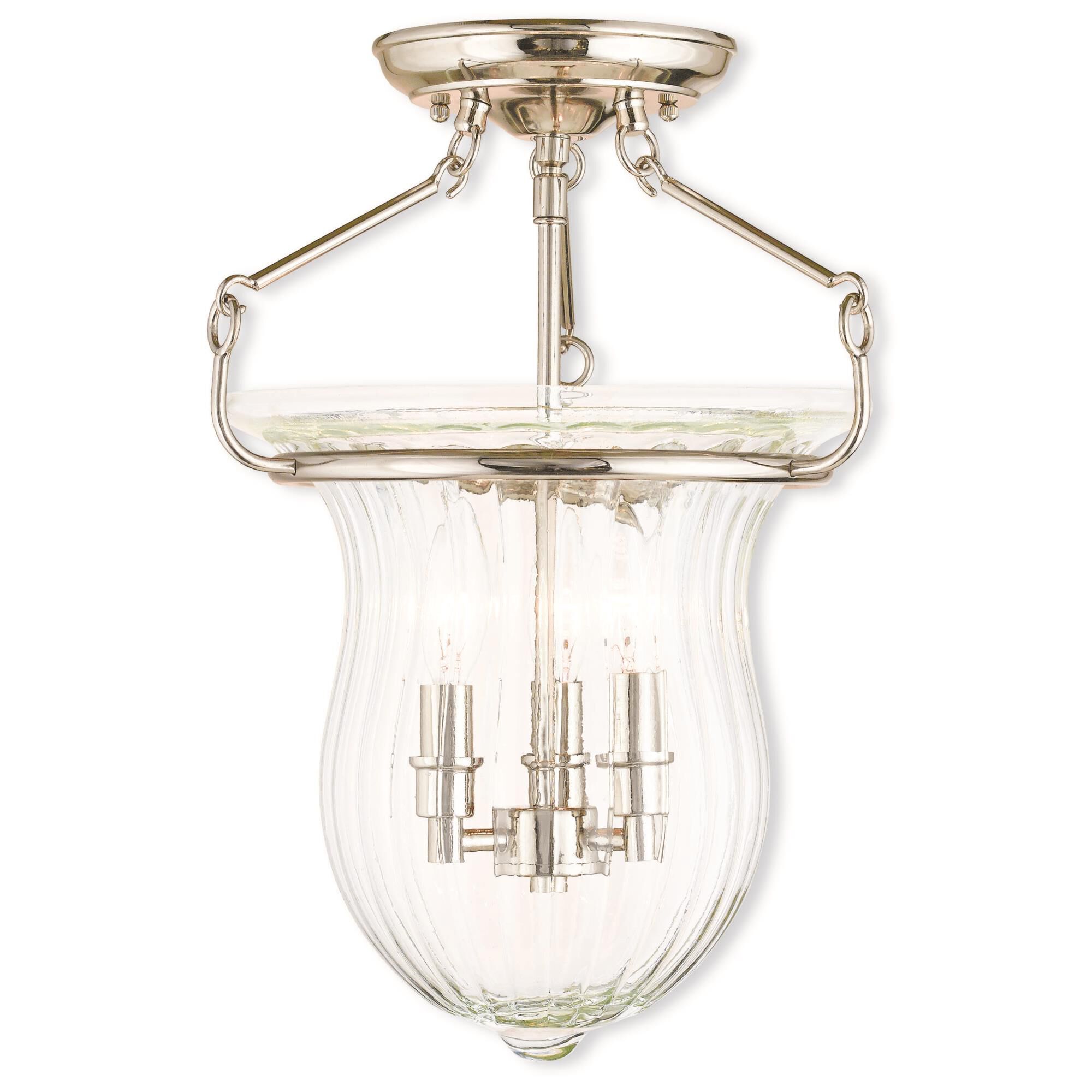 Andover 12 Inch 3 Light Semi Flush Mount by Livex Lighting